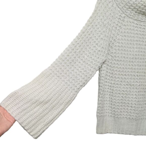 NWT MAEVE for Anthropologie Dionne Knit Bell Sleeve Mock Neck Sweater XSP - Picture 3 of 9